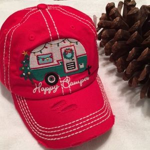 Happy Camper Vintage Style Cap - NWT